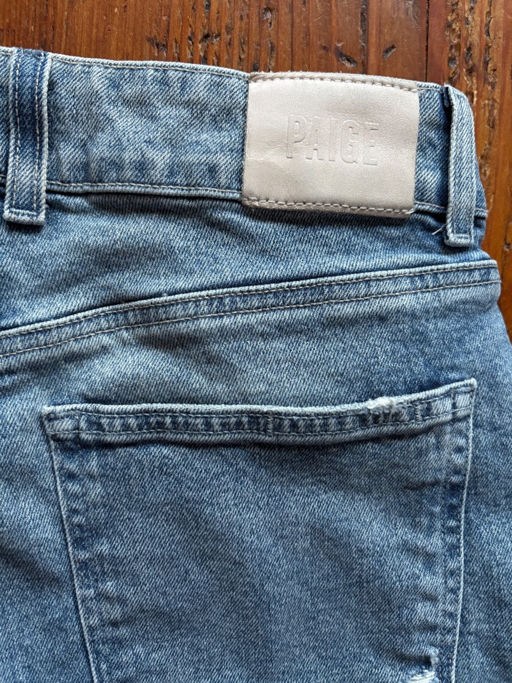 Paige Sasha Petite Wide Leg Jeans Size 29, Distressed, 99% Cotton, High Waist - Picture 9 of 13